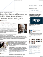 Legendary Investor Playbook: 37 Stocks From Seven Masters: Graham, Buffett and Lynch - Forbes1