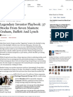 Legendary Investor Playbook: 37 Stocks From Seven Masters: Graham, Buffett and Lynch - Forbes2 PDF