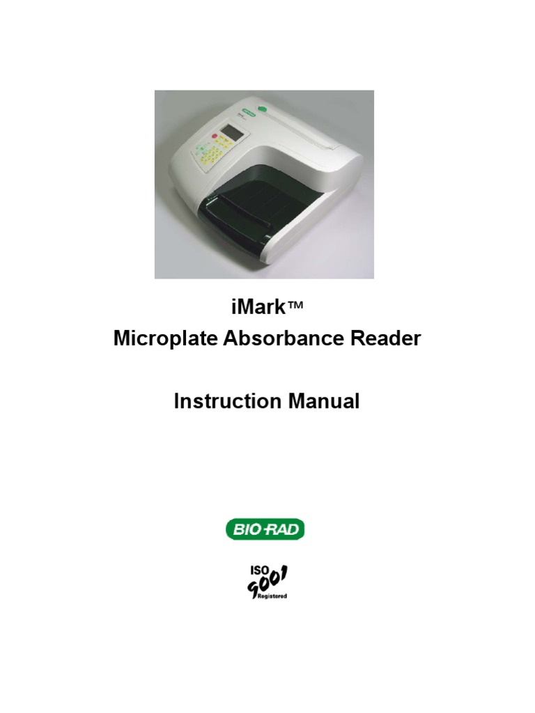 Imark™ Microplate Absorbance Reader Instruction Manual PDF