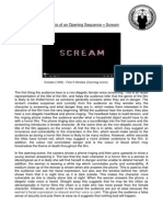 Analysis of An Opening Sequence: Scream