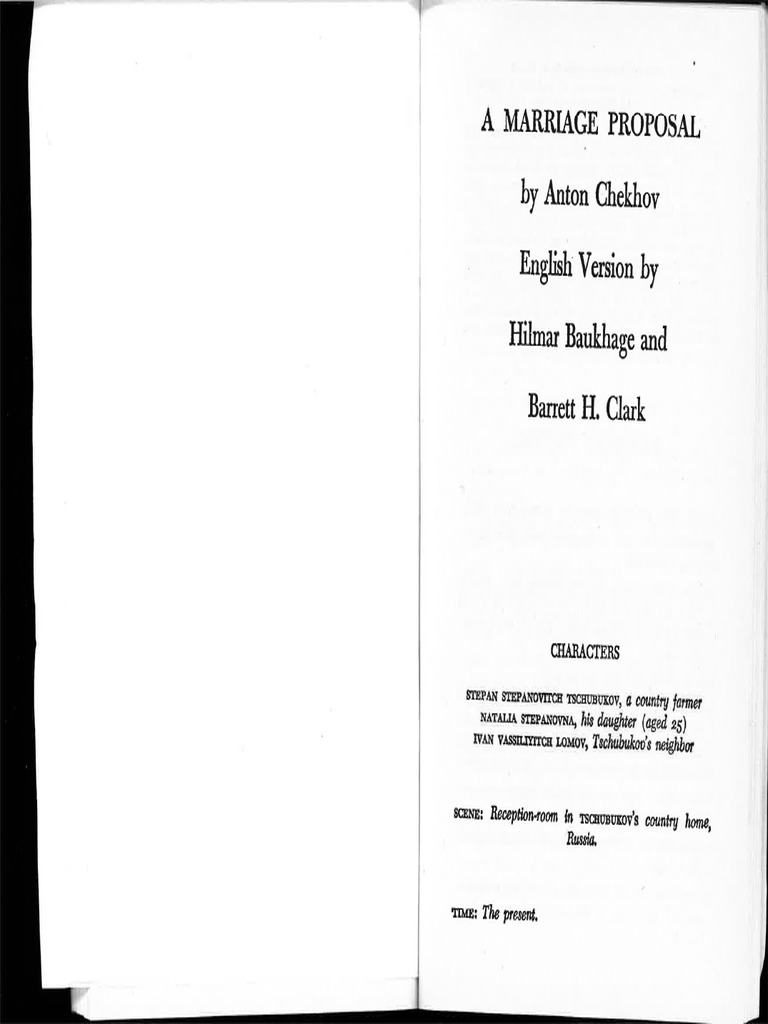 A Marriage Proposal - Chekhov | PDF