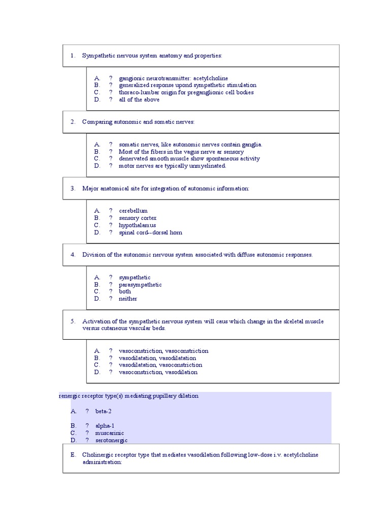 SYMPATHETIC NERVOUS SYSTEM PDF NOTES visual data 8