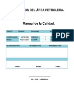 Manual de La Calidad Servicios Del Área Petrolera.