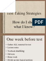 Testing Taking Strategies