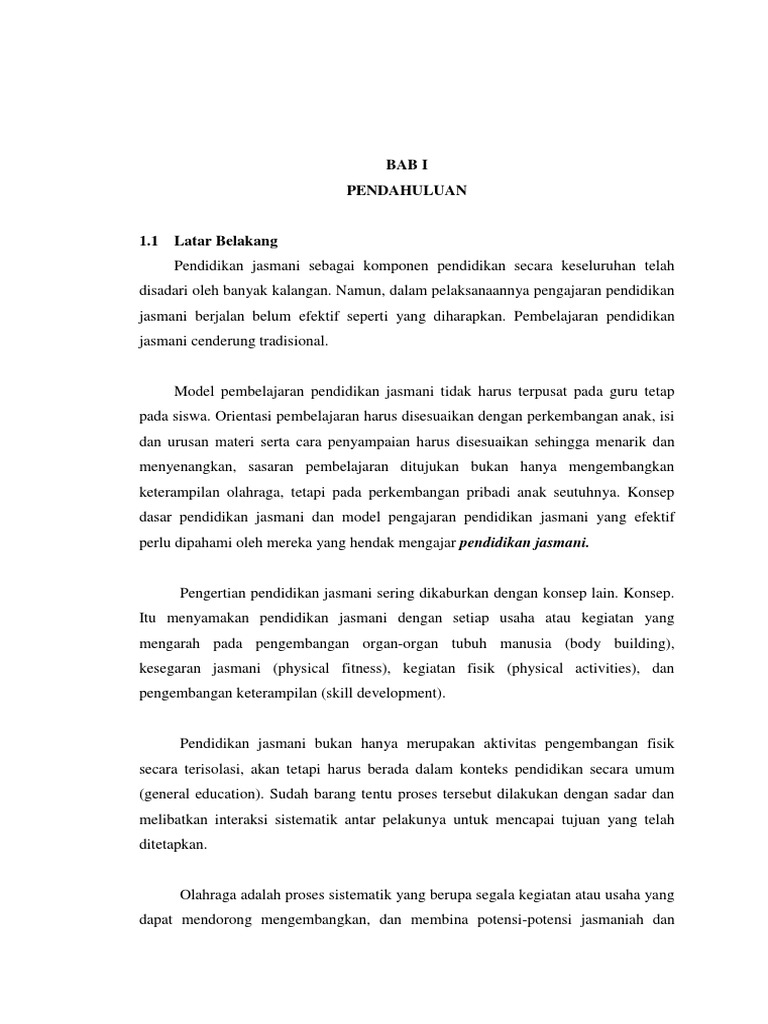 Makalah Pendidikan Jasmani Dan Kesehatan