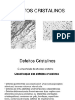 Aula Defeitos Cristalinos