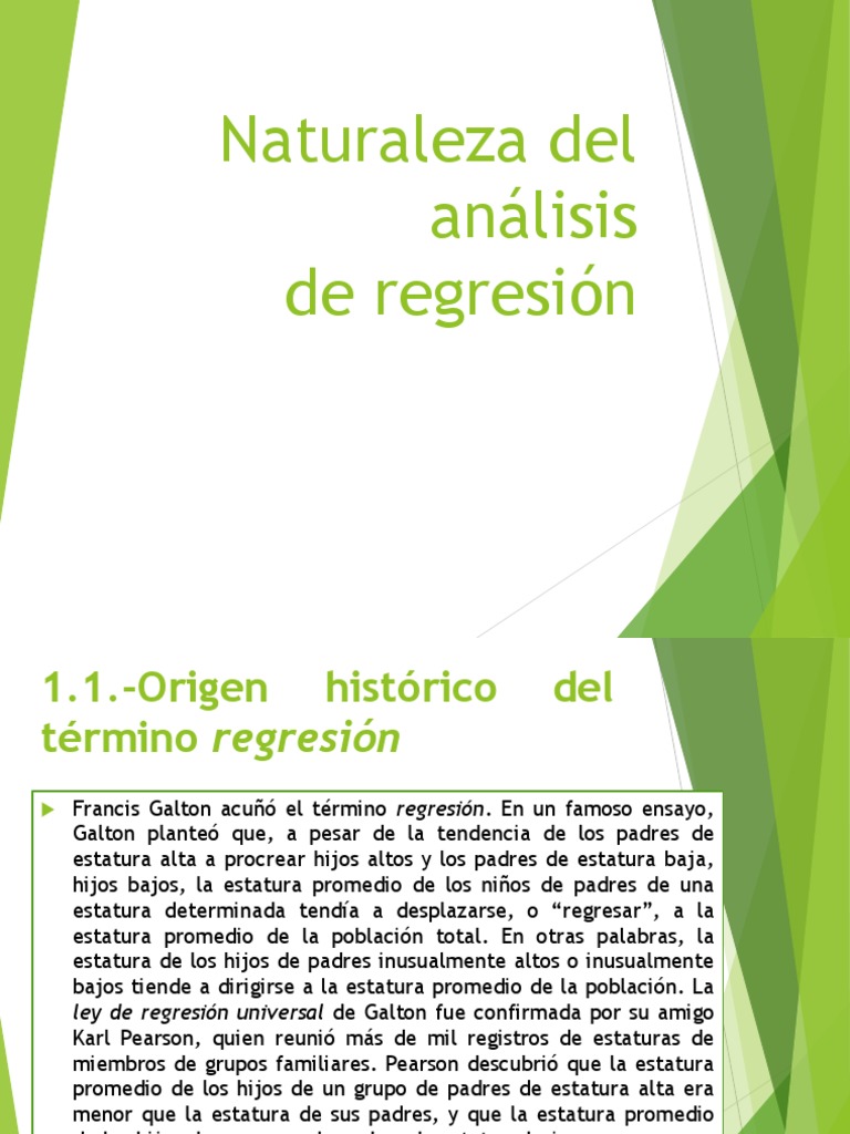 1. Naturaleza Del Análisis de Regresión Análisis de