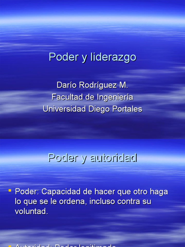 Poder y Liderazgo | PDF | Liderazgo | Ciencias del comportamiento