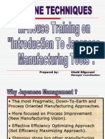 Training of Japanese Manufacturing Tools