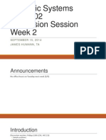 Dynamic Systems AME 302 Discussion Session Week 2: SEPTEMBER 15, 2014 James Humann, Ta