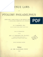 GRENFELL,, BP (1896) - The Revenue Laws of Ptolemy Philadelphus