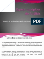 Medición espectrofotométrica de absorbancia y transmitancia