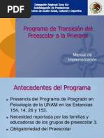 Programa de Transición Del Preescolar a La Primaria
