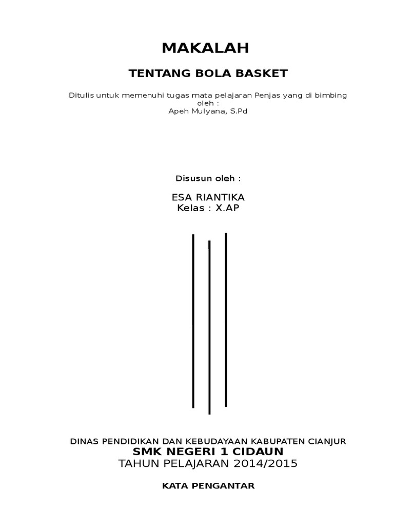 Makalah Bola Basket Lengkap