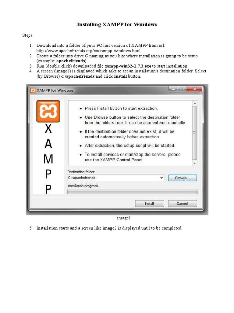 XAMPP Installation Guide for Windows | PDF | Computers