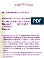 Homogenization of Milk Dr. Mohammad Ashraf Paul Division of Livestock Products Technology Faculty
