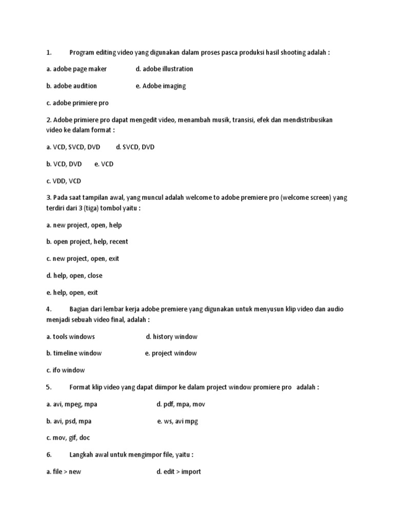 Soal Adobe Premerr Docx