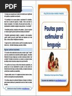 04 Folletos Pautas Para Estimular El Lenguaje