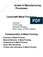 Lecture#1 Metal Forming-I