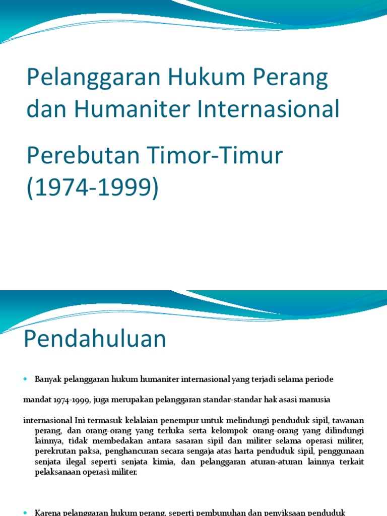 Pelanggaran Hukum Perang Dan Humaniter Internasional | PDF | Sejarah