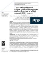 Contrasting Effects of Instructional Leadership Practices on Student Learning in a High Accountability Context