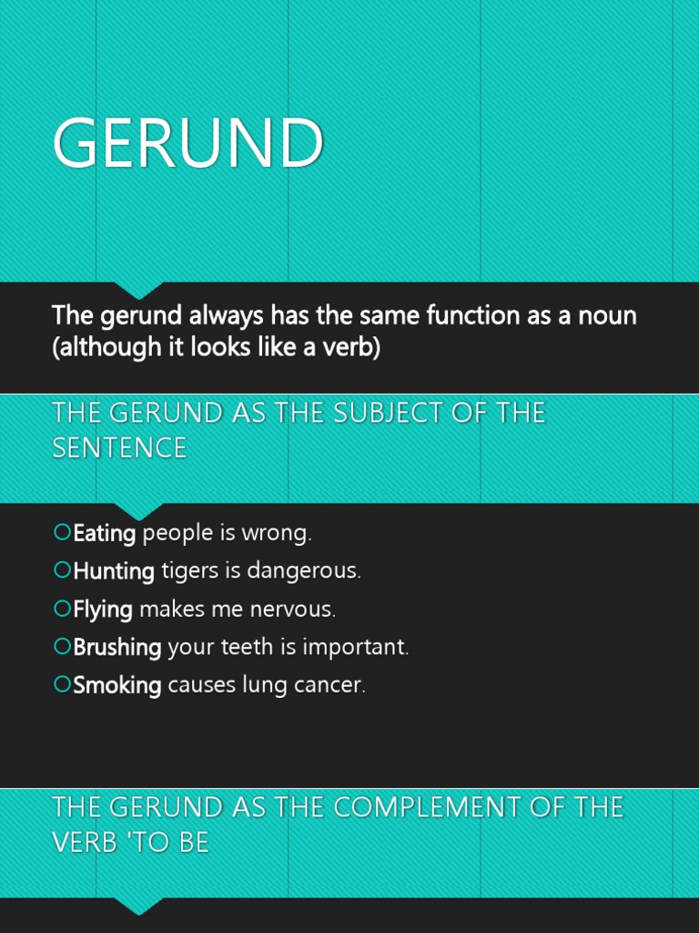 Understanding Gerunds in English | PDF