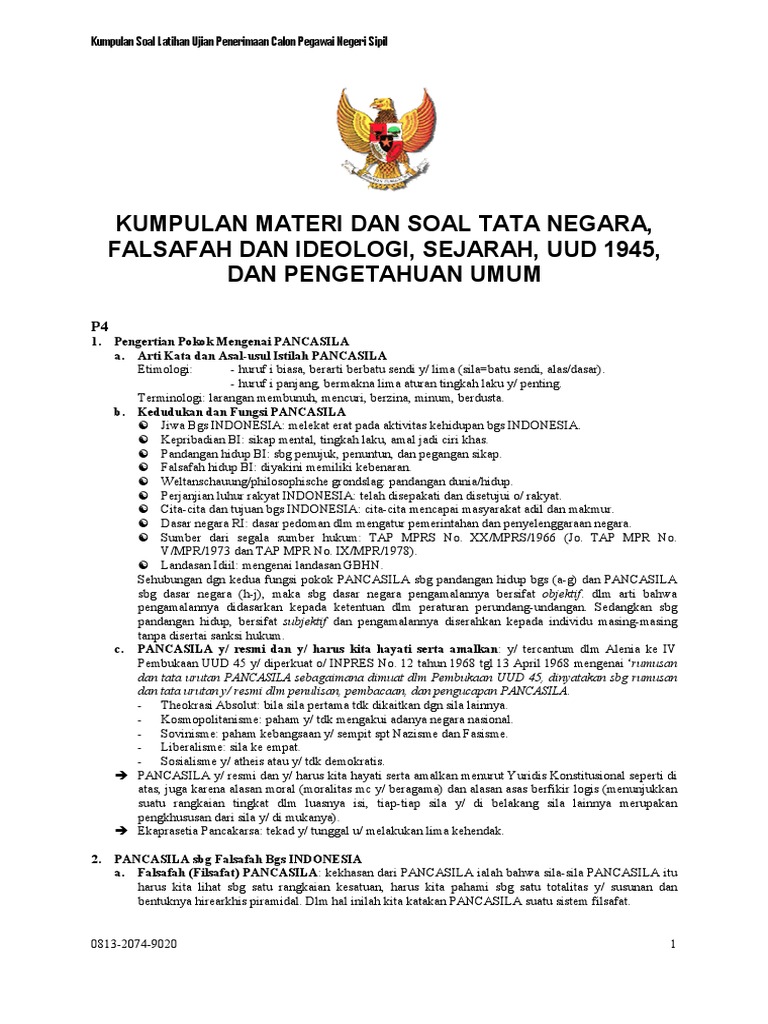 Contoh Soal Tata Negara