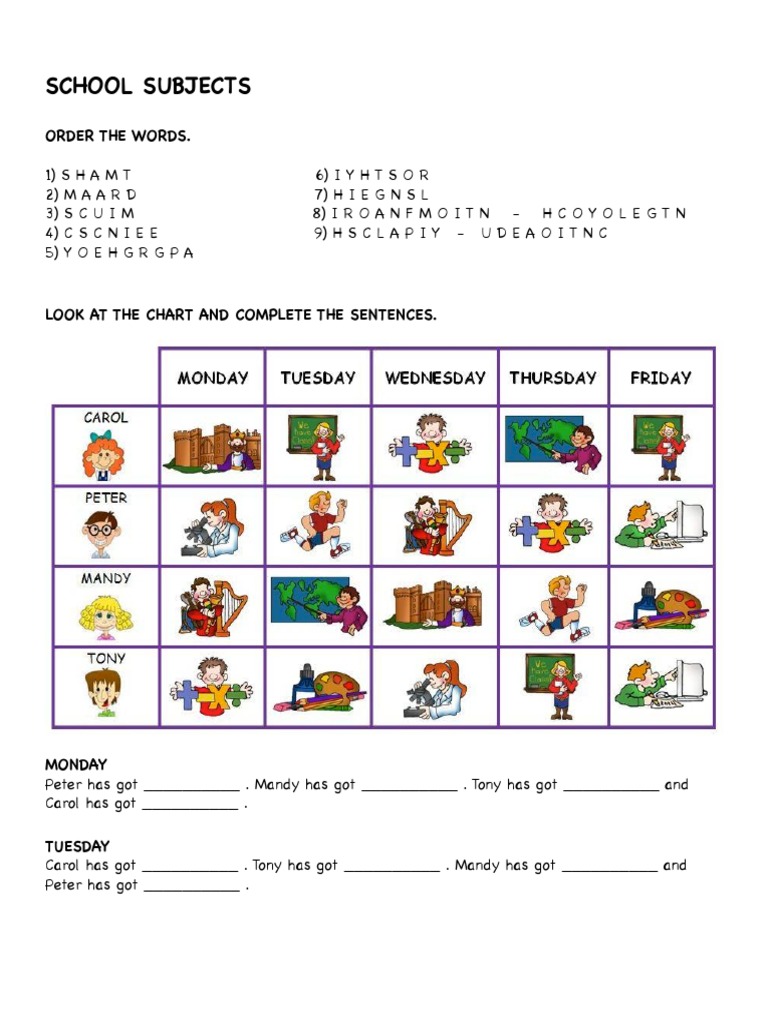School Schedule Activities | PDF