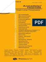 Armadale/Thornlie Line Timetable