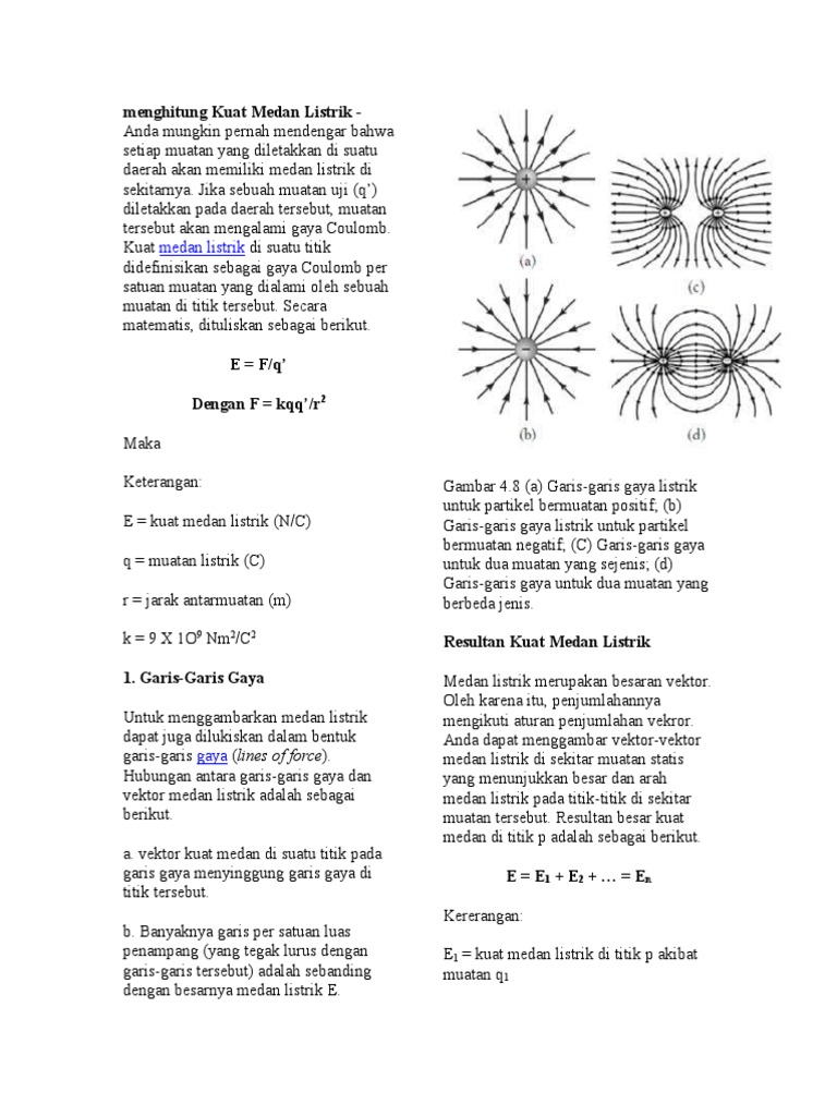 Menghitung Kuat Medan Listrik