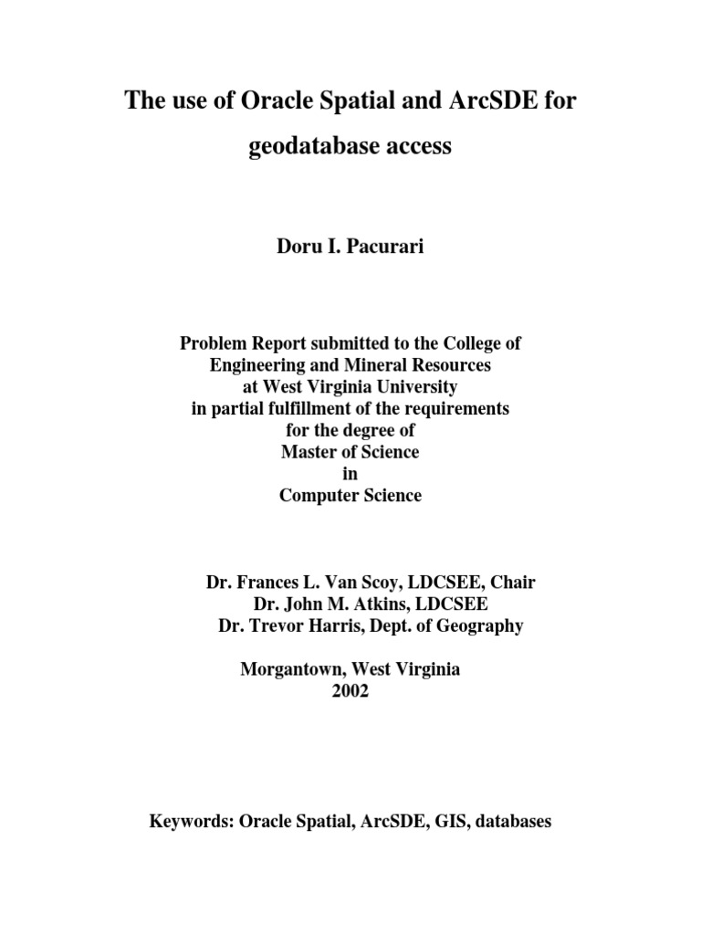 Build Geodatabase In Oracle Pdf Arc Gis Geographic