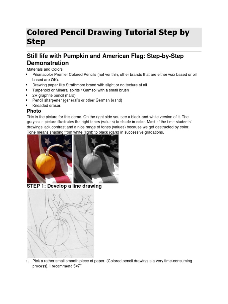 Colored Pencil Drawing Tutorial Step by Step | Drawing | Pencil