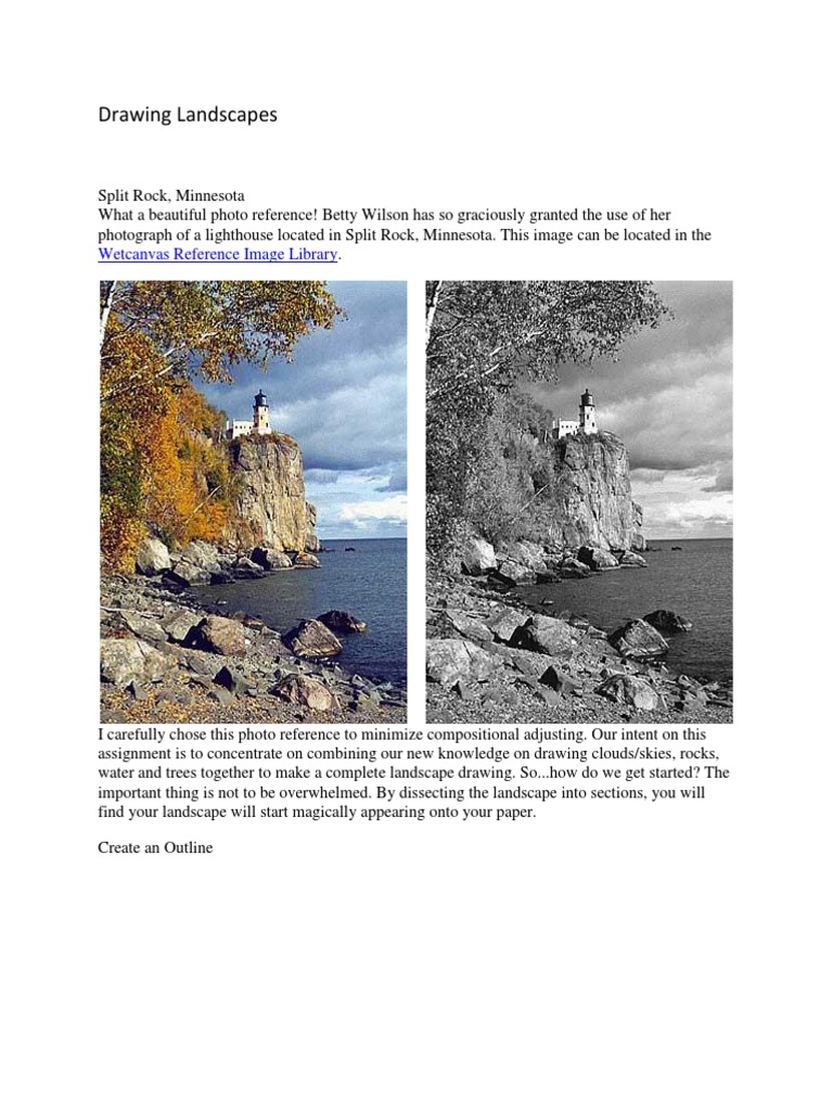 Drawing Landscapes PDF Drawing Pencil