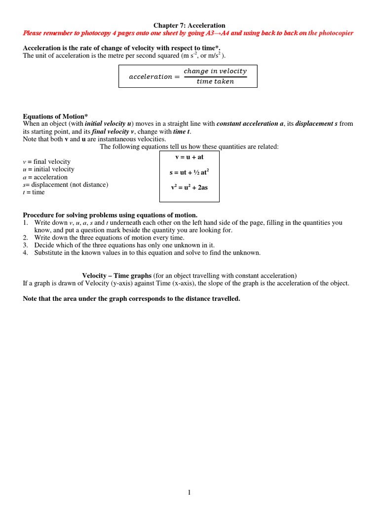 Understanding Acceleration in Physics | PDF | Acceleration | Velocity