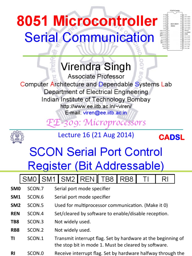 Serial Communication: 8051 Microcontroller | PDF | Hertz | Digital ...