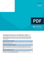 Cambridge Primary Maths Resource List Stages 4 To 6