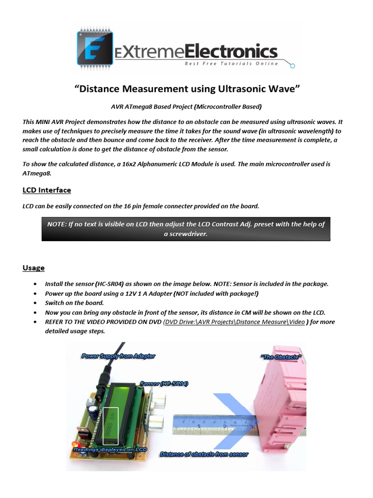 Ultrasonic Distance Measurement Project | PDF | Technology & Engineering