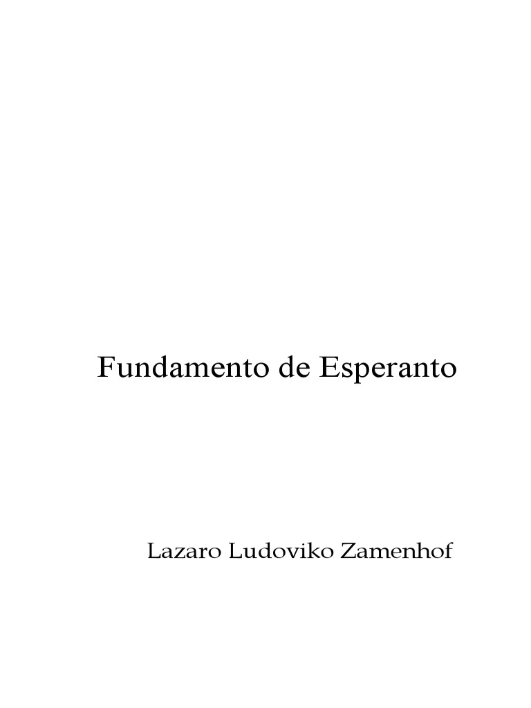 Fundamento de Esperanto (L. L. Zamenhof)
