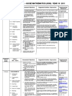 Maths IGCSE Scheme of Work 0580 - 2011