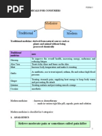 Medicine Traditional Modern: Chapter 5: Chemicals For Consumers 5.3 Medicine