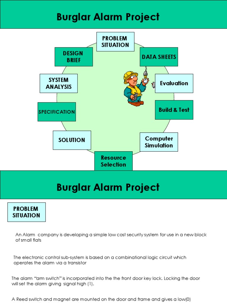 Burglar Alarm Project Overview | PDF | Electronic Circuits | Integrated ...