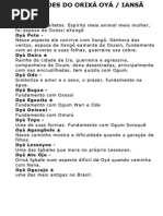Qualidades Do Orixás Oya,Oxum,Oxumare