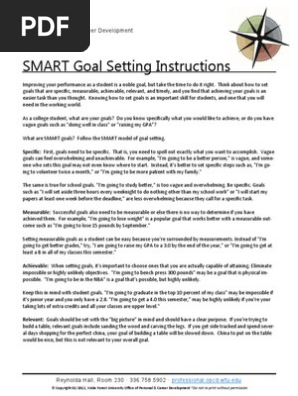 Smart Goal Setting