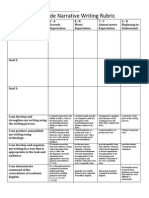 7th Grade Narrative Writing Rubric