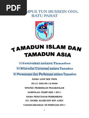Titas Interaksi Antara Tamadun Assignment Pdf