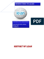 An Introduction To Lean: Submitted To:prof - Sanjib Ghosal Submitted By:Nafis Siddiqui Roll No: 29 Symms (It)