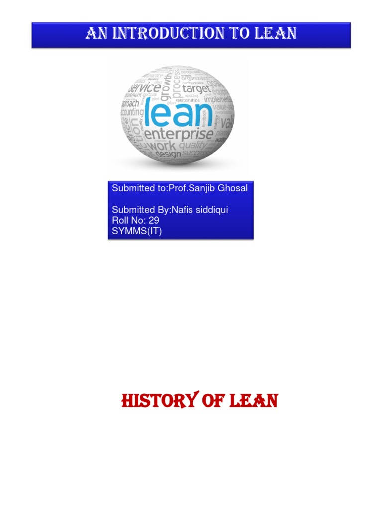 Introduction to Lean Principles | PDF | Career & Growth