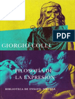 Filosofía de La Expresión - Giorgio Colli