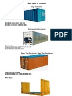 Main Types of Container Dry Container: OUG (OOG) Out of Gauge