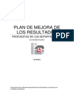 Plan de Mejora de Los Resultados 2012-2013